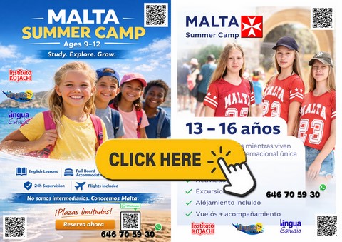 Inmersión lingüística en inglés para jóvenes de 9 a 16 años, en Malta